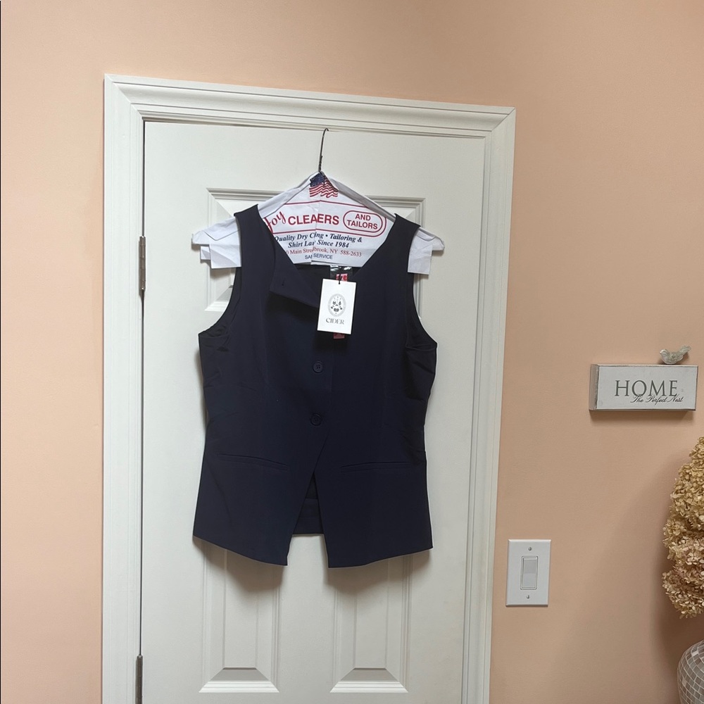 Cider Navy Blue Sleeveless Vest